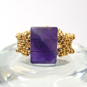 紫晶切割戒指材料包