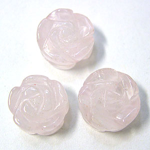 12mm粉晶雙面玫瑰珠