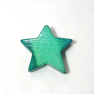 16mm珍珠貝星形珠-染綠色