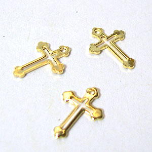 14mm金色十字架（2入）